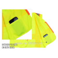 Factory Roadway Jacket Neon Yellow Hi Vis Reflective Strips Work Wear ANSI Class 2 High Visibility Security Safety Vest